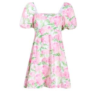 Hill House Pink Floral Mini Dress